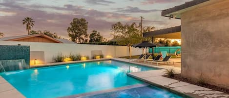 Enormous Hot Tub and custom Pool