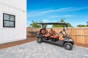 Sundance's 2021, 6 seater golf cart makes getting around and beach hauls a snap