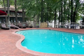 Relax at the pool in the recliners and enjoy the view!