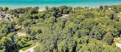 Close to the beach and nestled in the trees! Your large group will love it here.