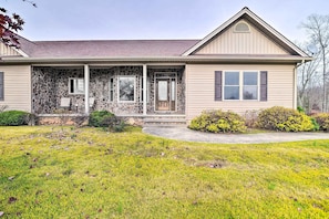 Home Exterior | 1,937 Sq Ft | Back Patio | Charcoal Grill | Fire Pit