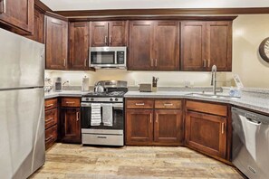 Lots of cabinet and adequate counter space!