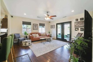 Stunning double doors will lead you into the backyard.