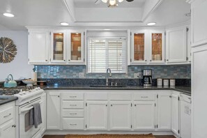 Fully stocked kitchen
