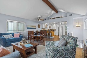Upstairs open concept living area.