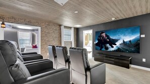 Theater Room (Angle)
100" Projection Screen
Sound Bar
Harry Potter
