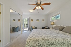 King bed in main bedroom