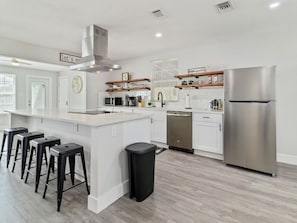Large Kitchen Island w/ Bar Stools