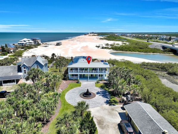 Your beachfront estate. Atlantic Ocean just steps to your east.  Intracoastal to the west. Miles of beautiful beach for you to enjoy, explore and discover.