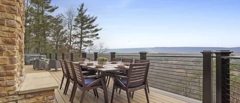 Dine al fresco while enjoying expansive views!
*fireplace not in operation