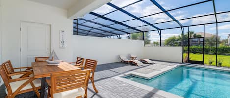 Private Pool and Sun Deck outside