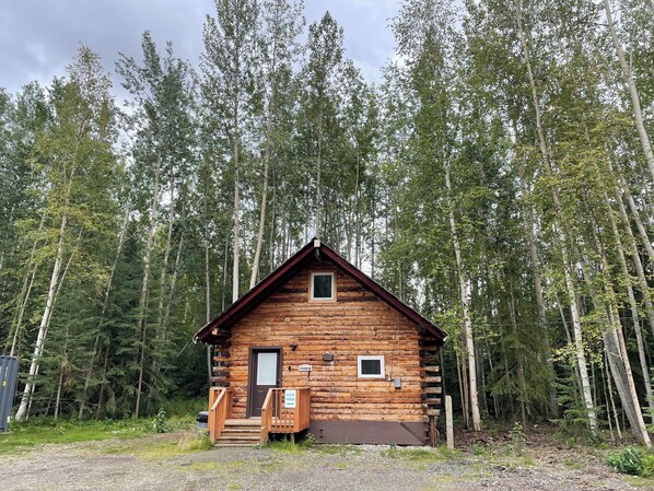 Caribou Cabin in the summer