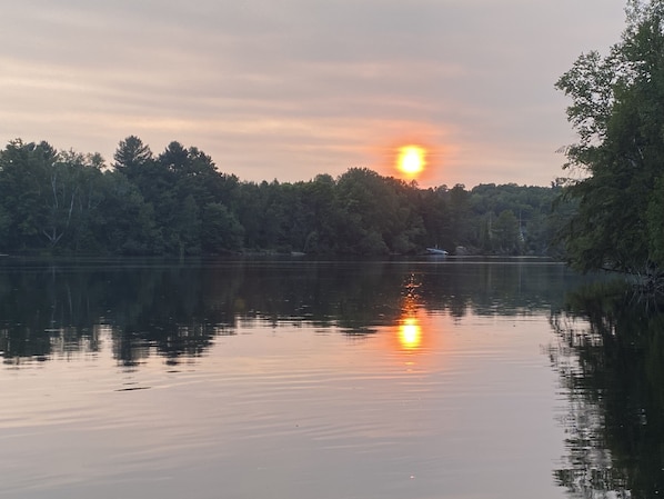 Sunset from the dock, Lievre River