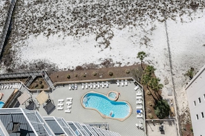 View of the pool from the 15th floor!