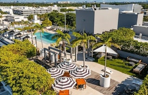 A bird's eye view of the expansive property