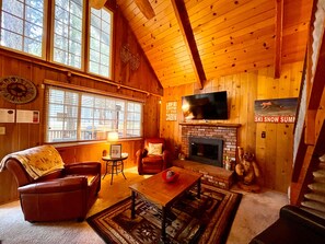 the natural light in the living room is lovely