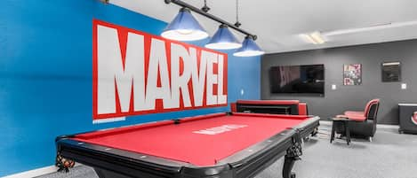 Enjoy Marvel themed pool during your stay.