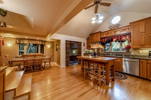 Kitchen and dining area