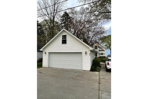 View of two car detached garage