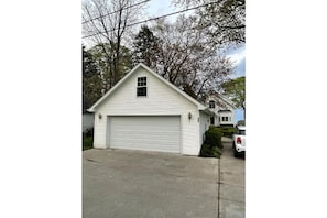 View of two car detached garage