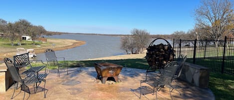 A short walk to the lake from the back patio or enjoy smores by the firepit.