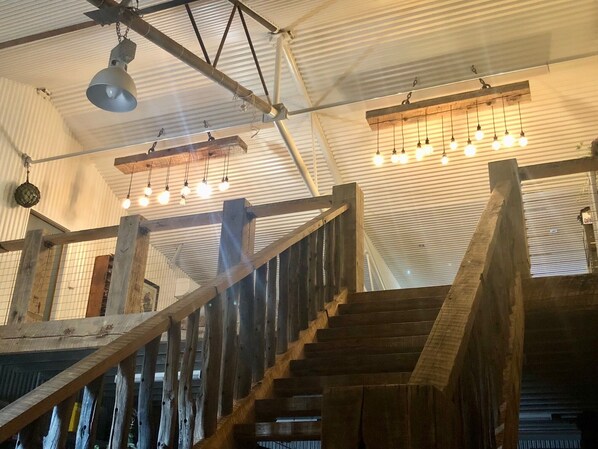 Stairs to loft  & LIGHTS  are on auto sensor , to show the way 🤩