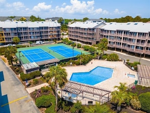 Tennis Courts and Pool Downstairs