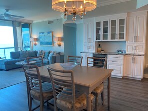 Dining table seating for six