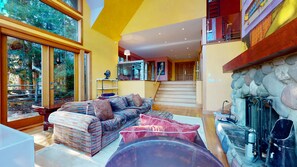 Living area leading to front entrance
