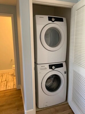 Fully functional Laundry. Washer and dryer for your convenience.