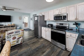 Fully stocked kitchen