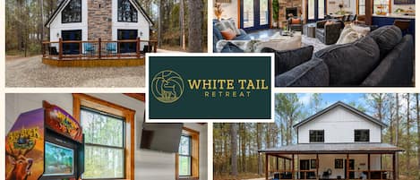 White Tail Retreat is ready for you and up to 12 guests amongst tall pines in 4 bedrooms and 2.5 bathrooms.