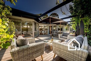 Outdoor lounges on the stunning north facing deck