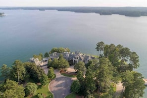 Aerial view of the property.