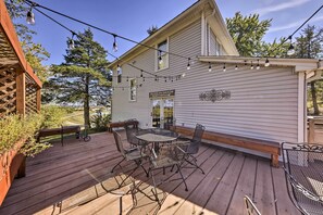 Private Deck | Located on 160-Acre Property | Additional Vacation Rental On-Site