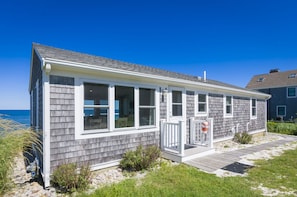 View of the front of the home that welcomes you.