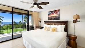 Wake up rested and cool with gorgeous views of the ocean and golf course