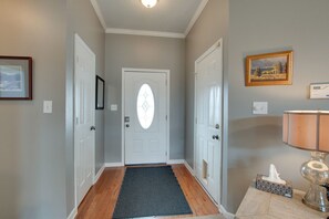 Foyer with easy access to garage and coat closet