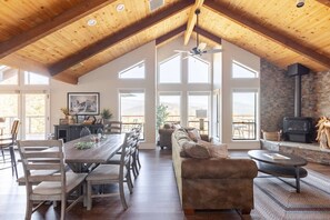 Living and Dining area with breathtaking views.