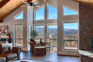 Expansive views of the majestic Sierras, right from the living room