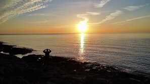 Sunrise over Lake Superior. The private shore lets you take in all the beauty of Lake Superior with no crowds. 