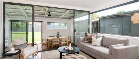 Living area in the back house 