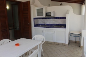 terrace and kitchenette