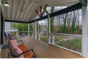 Sip your coffee in the morning & enjoy a glass of wine in the evening on the covered front porch.