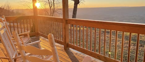 Evening sunset from the porch of the cabin.