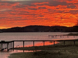 A November sunset from the dock. Stunning! Just can't get over it...the colors at "The Cozy Crane" are vibrant and alluring year-round