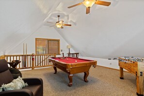 Who is up for a game of foosball and or pool?