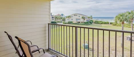 Enjoy your morning coffee and a view of the beautiful bay at the same time.