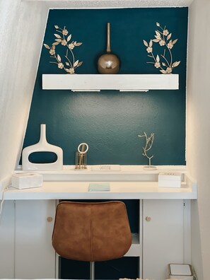Beautiful modern work space with a comfy office chair 