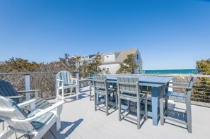 Raised deck with outdoor seating for family to gather!